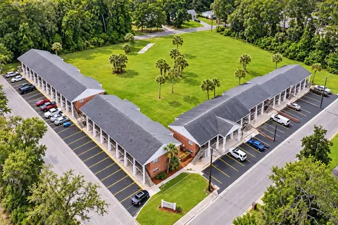 Aerial view of the multifamily property at 438 SE Allen Place in Lake City, Florida